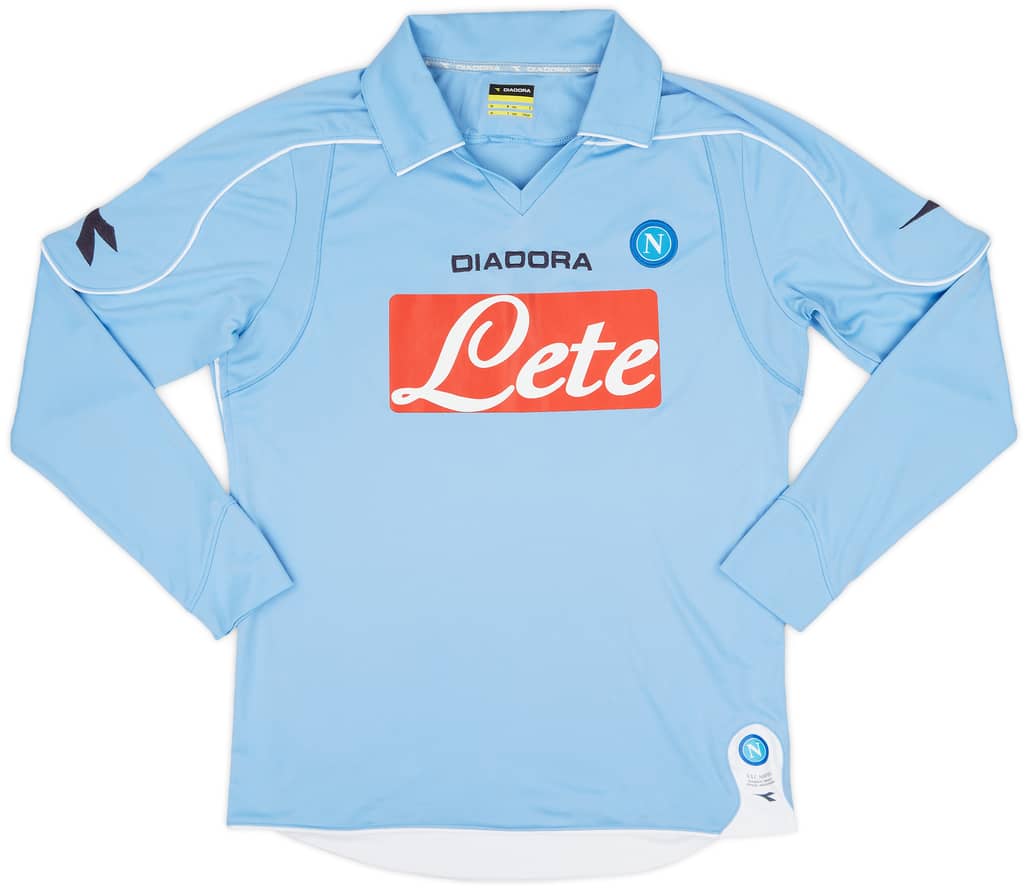 2008-09 Napoli Home L/S Shirt - 9/10 - (S)