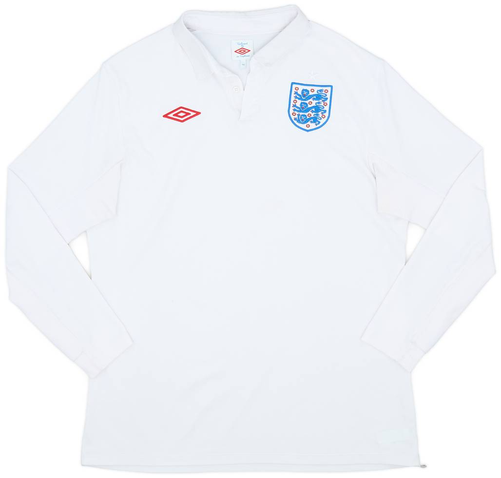 2009-10 England Home L/S Shirt - 7/10 - (L)
