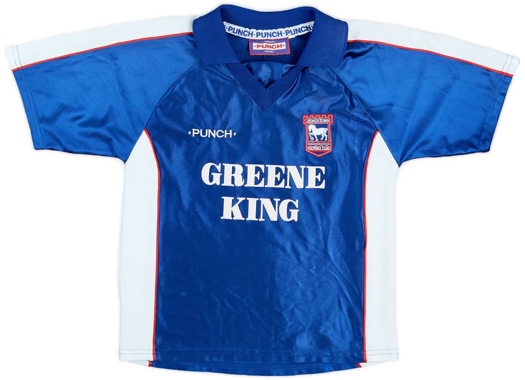 1999-01 Ipswich Home Shirt - 9/10 - (L.Boys)