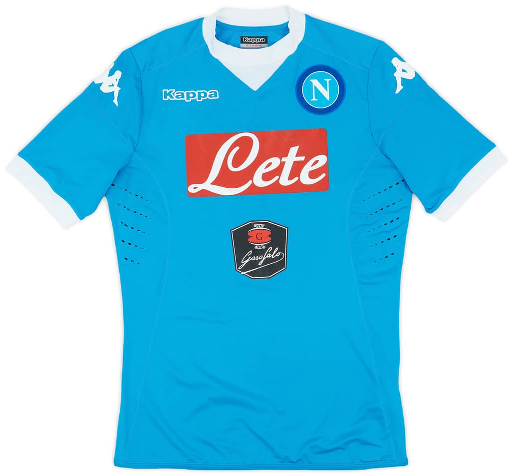 2015-16 Napoli Authentic Home Shirt - 7/10 - (XL)