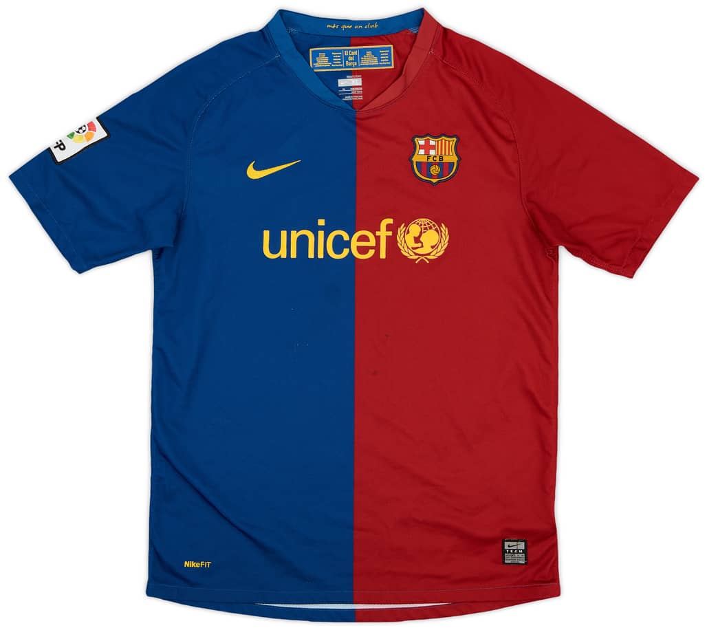 2008-09 Barcelona Home Shirt - 7/10 - (XL.Boys)