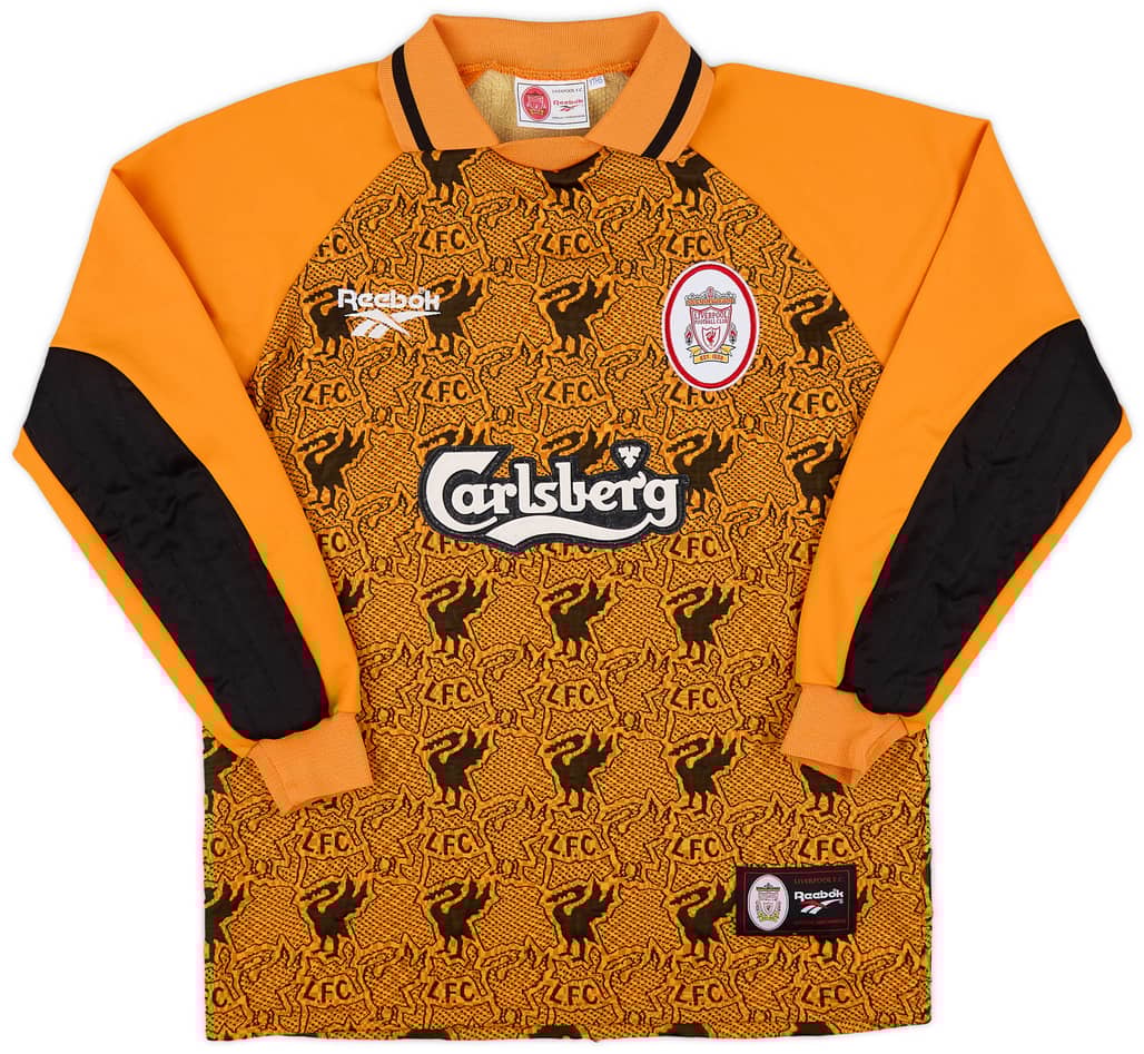 1996-97 Liverpool GK Shirt - 8/10 - (Y)