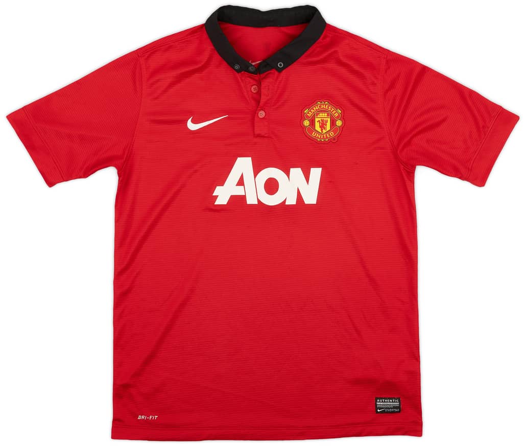 2013-14 Manchester United Home Shirt - 8/10 - (XL.Boys)