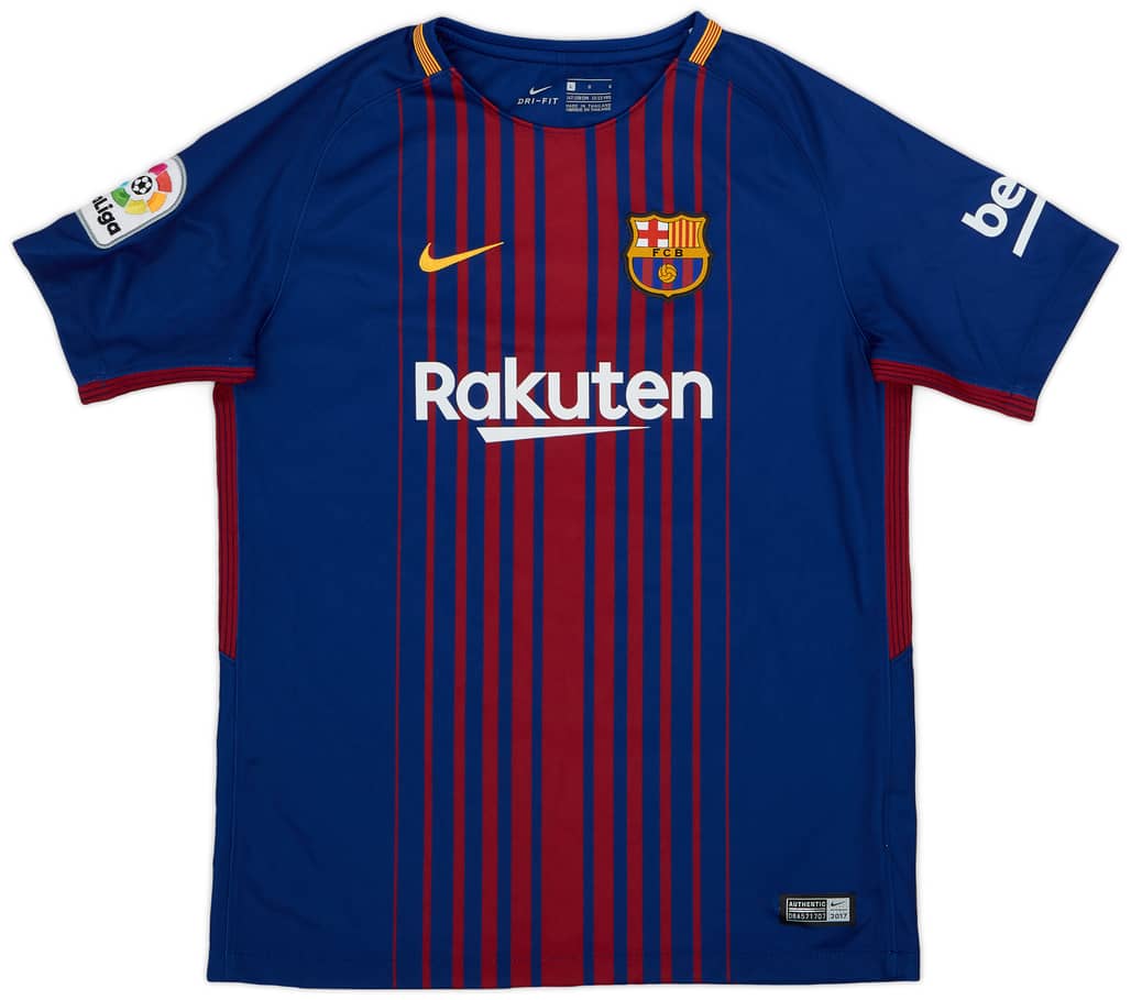 2017-18 Barcelona Home Shirt - 10/10 - (L.Boys)