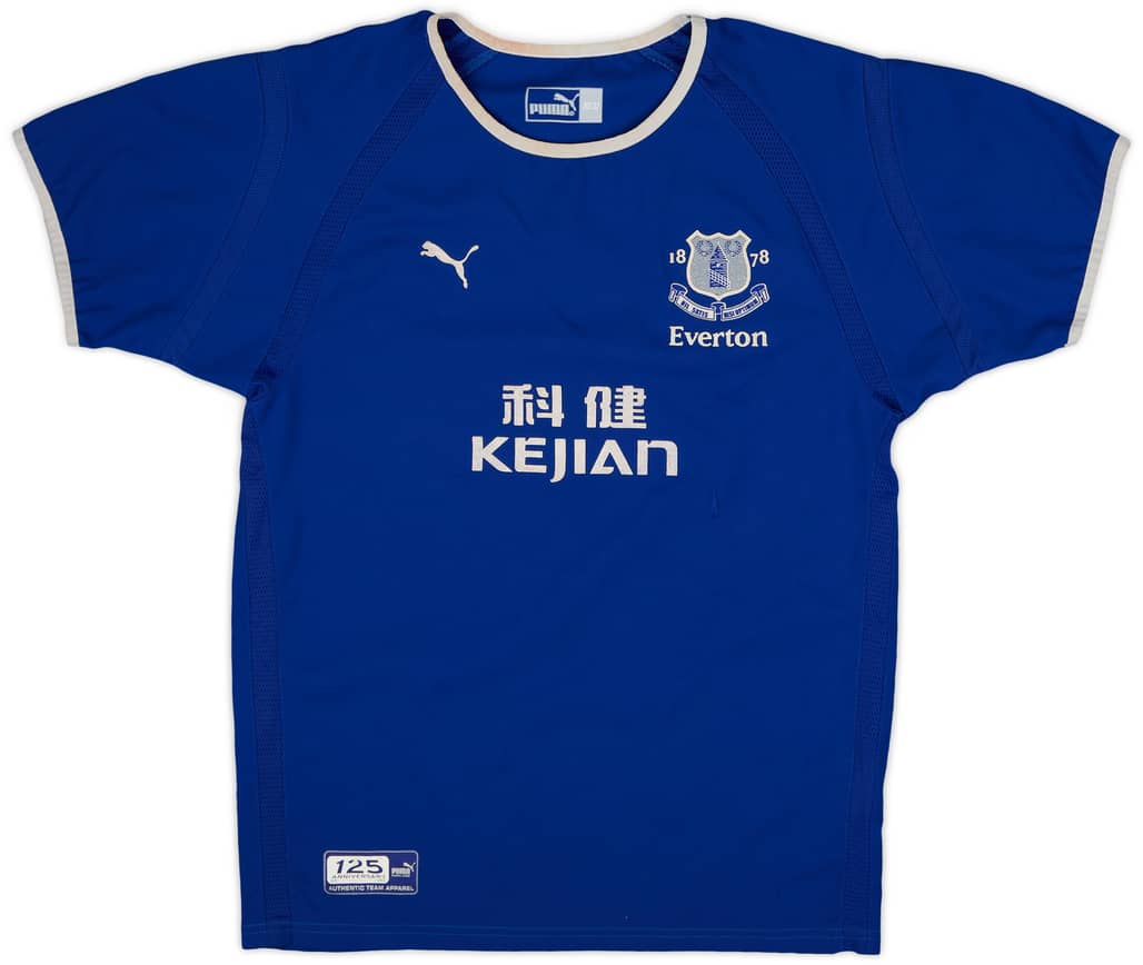 2003-04 Everton Home Shirt - 9/10 - (M.Boys)