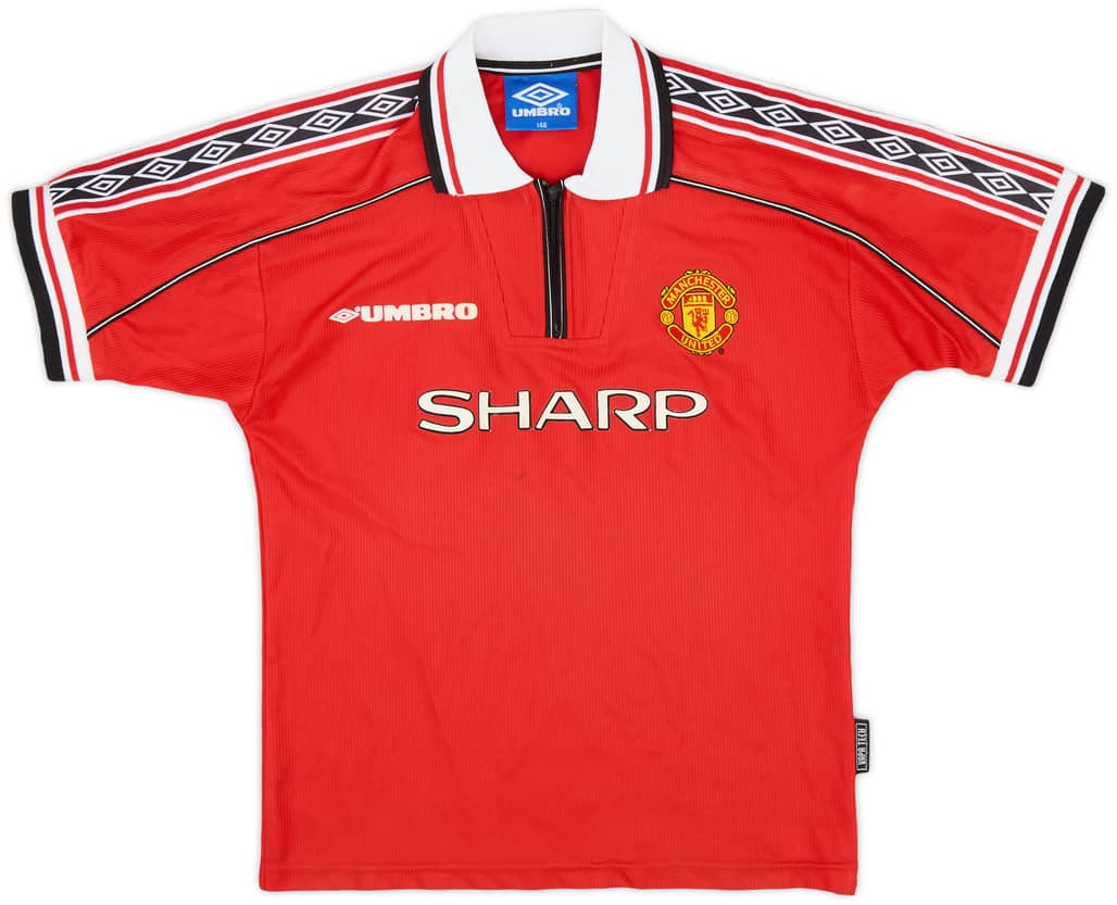 1998-00 Manchester United Home Shirt - 8/10 - (M.Boys)
