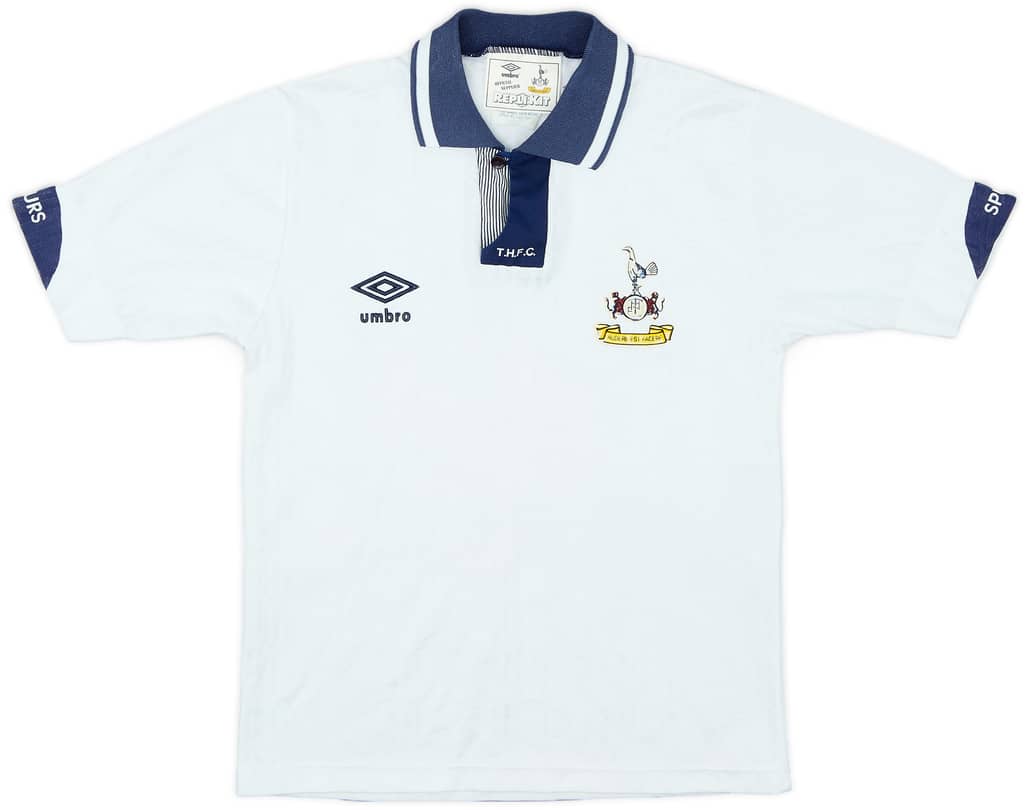 1991-93 Tottenham Home Shirt - 6/10 - (L.Boys)