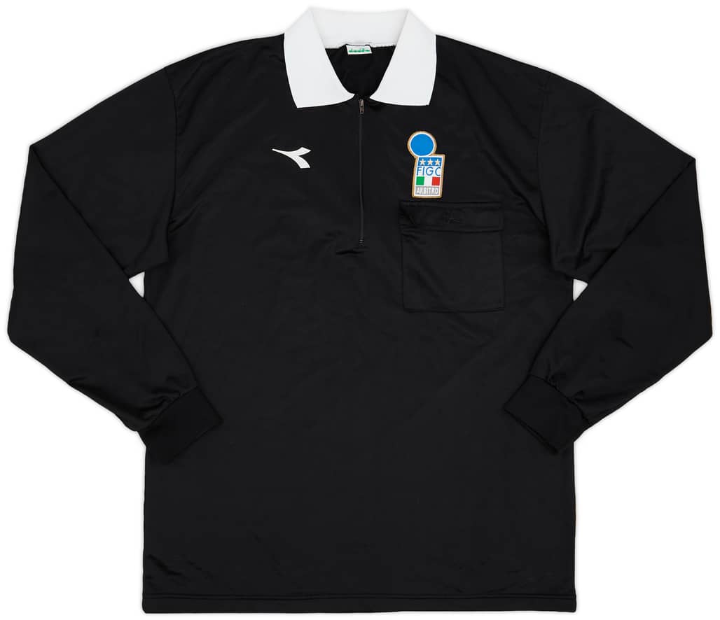 1990s Italy FIGC Diadora Referee L/S Shirt - 8/10 - (XXL)