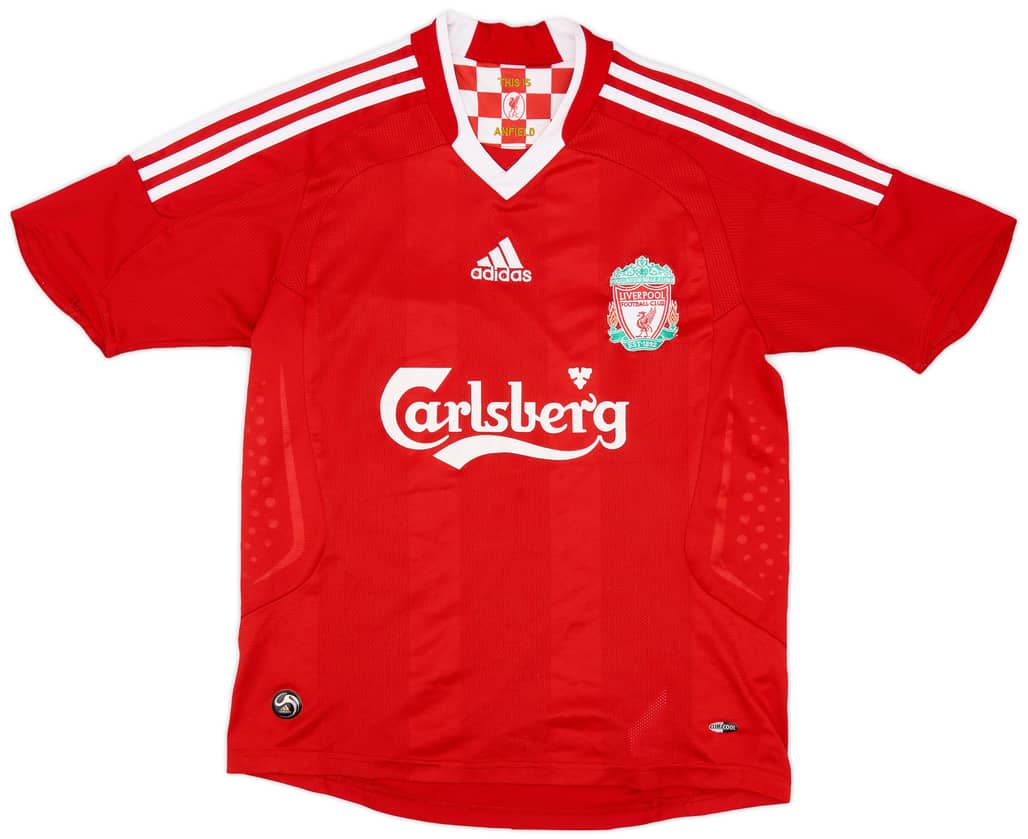 2008-10 Liverpool Home Shirt - 8/10 - (L.Boys)