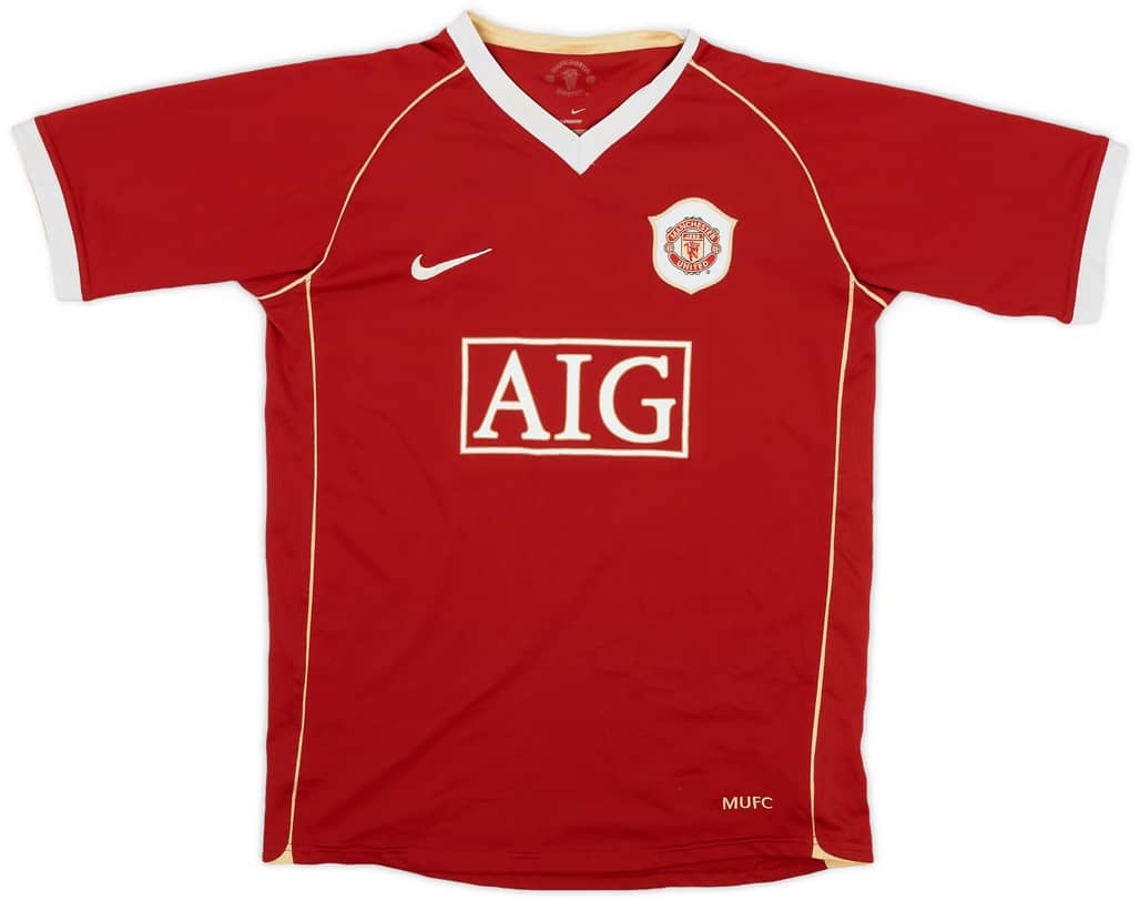 2006-07 Manchester United Home Shirt - 9/10 - (XL.Boys)