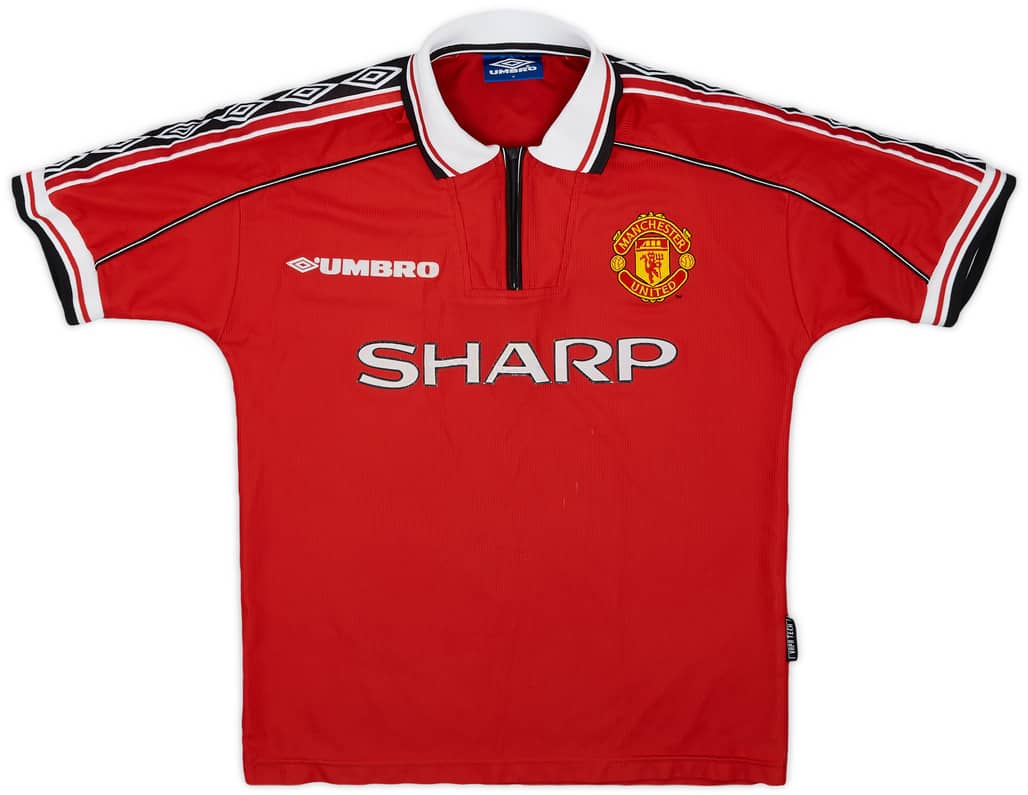 1998-00 Manchester United Home Shirt - 8/10 - (XL.Boys)