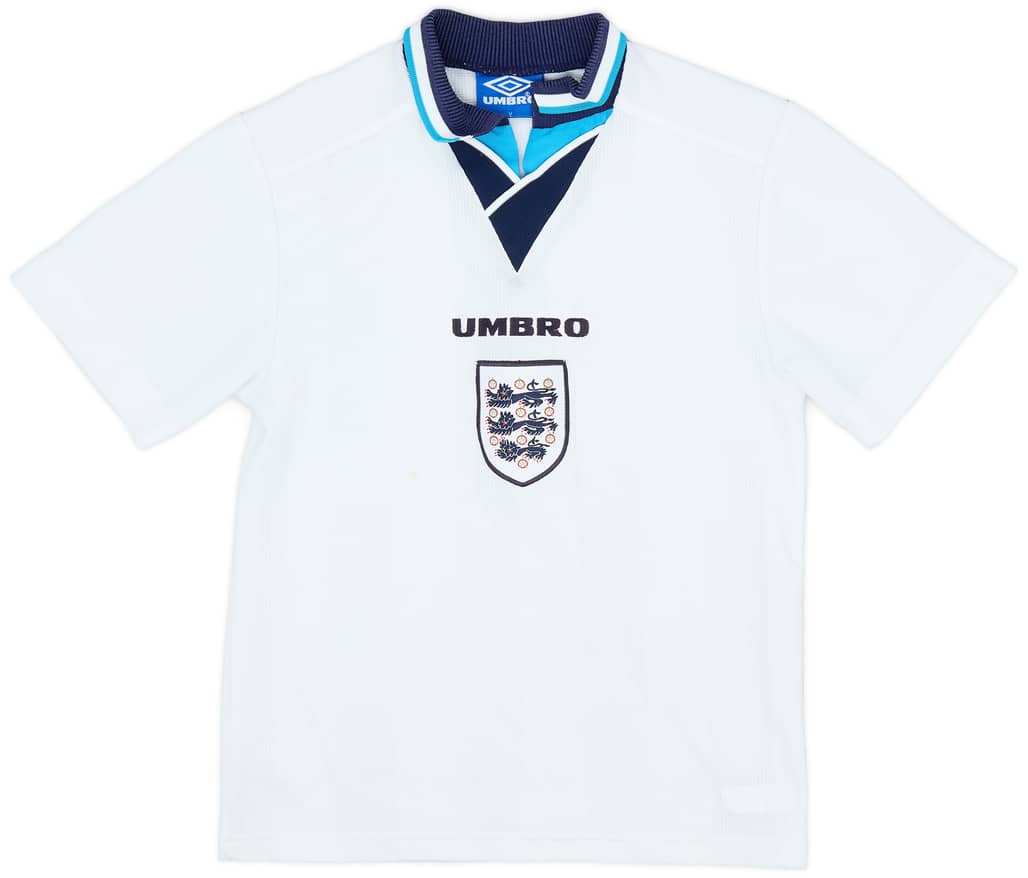 1995-97 England Home Shirt - 7/10 - (L.Boys)