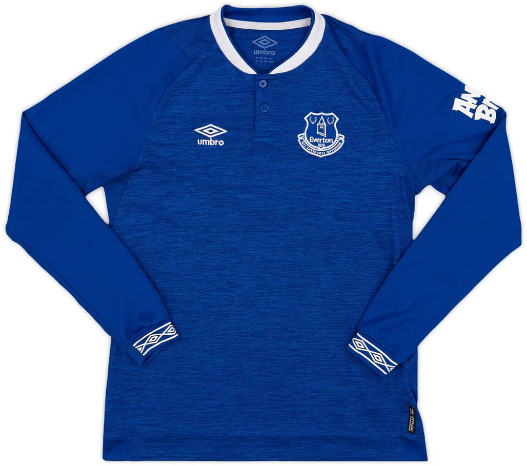 2018-19 Everton Home L/S Shirt - 9/10 - (XL.Boys)