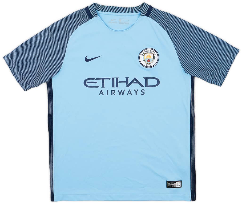 2016-17 Manchester City Home Shirt - 8/10 - (L.Boys)