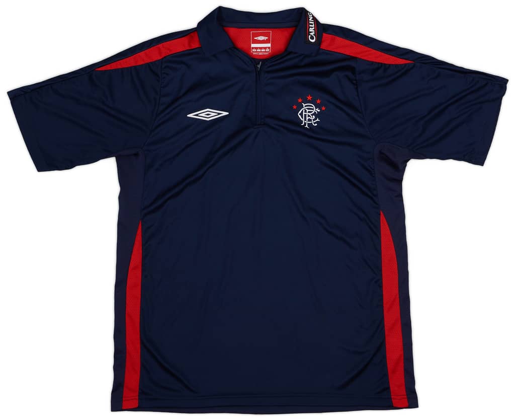 2009-10 Rangers Umbro 1/4 Zip Training Polo - 10/10 - (L)