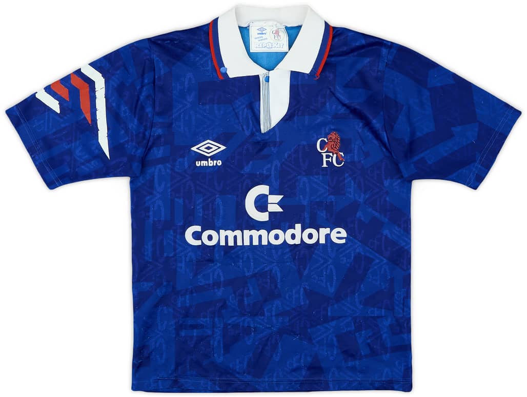 1991-93 Chelsea Home Shirt - 6/10 - (L.Boys)