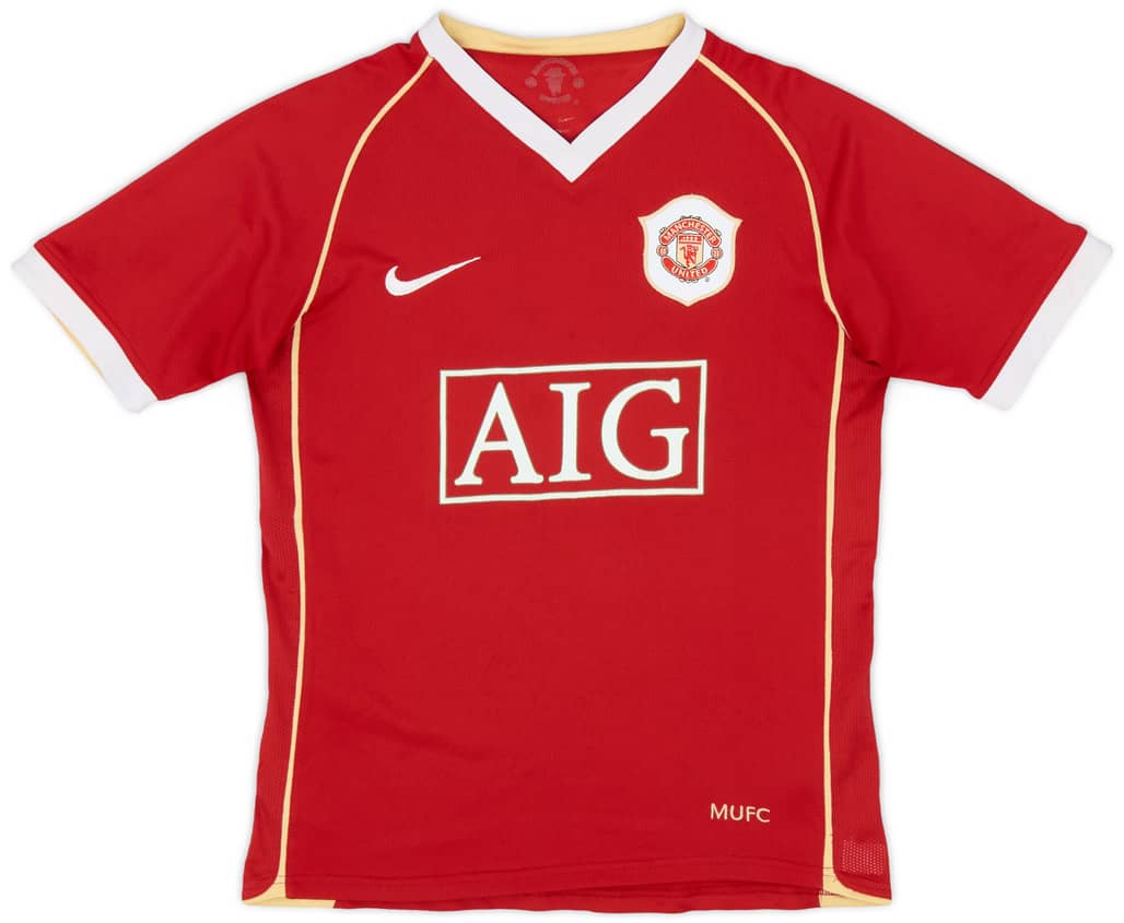 2006-07 Manchester United Home Shirt - 6/10 - (S.Boys)
