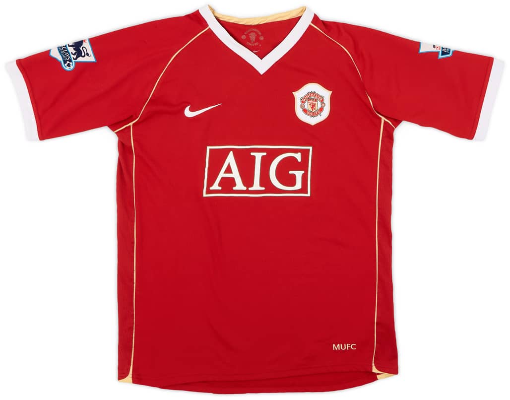 2006-07 Manchester United Home Shirt - 8/10 - (XL.Boys)
