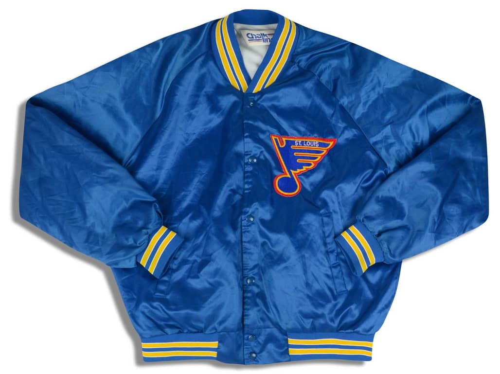 1990s St. Louis Blues Chalk Line Satin Varsity Jacket XL