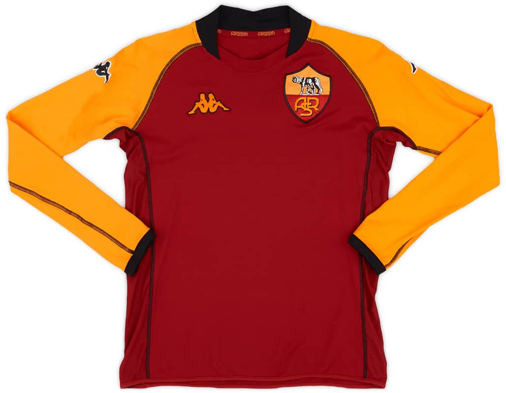 2002-03 Roma European Home L/S Shirt - 8/10 - (S)