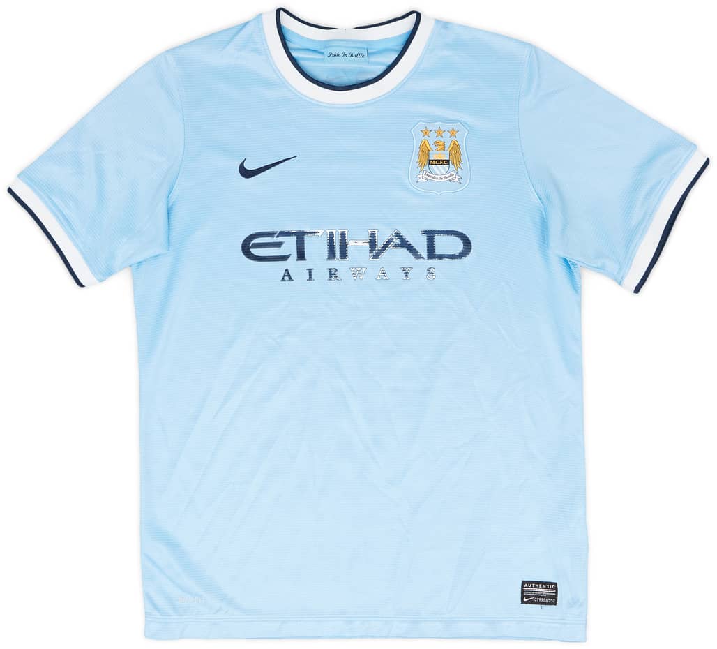 2013-14 Manchester City Home Shirt - 5/10 - (XL.Boys)