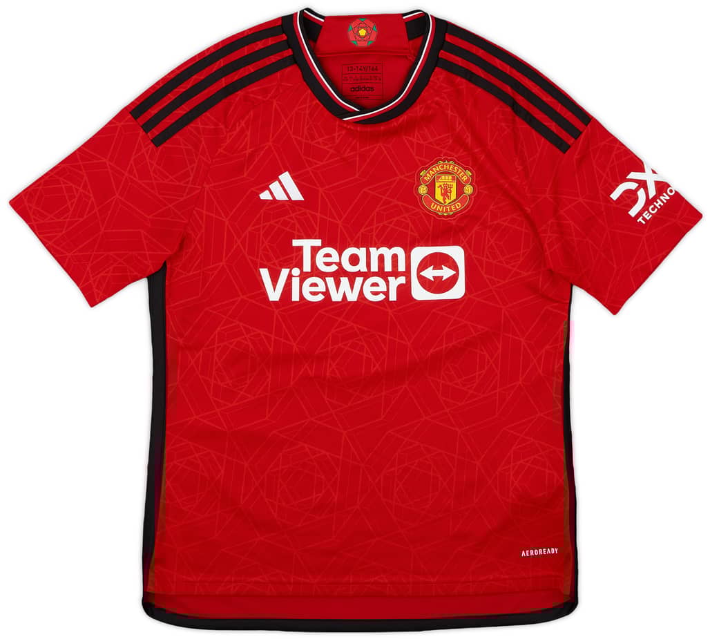 2023-24 Manchester United Home Shirt - 10/10 - (L.Boys)
