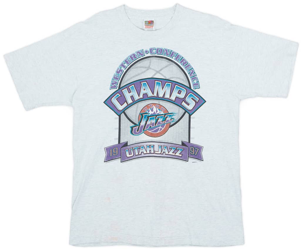 1997 Utah Jazz Western Conference Champs Tee - 3/10 - (L)