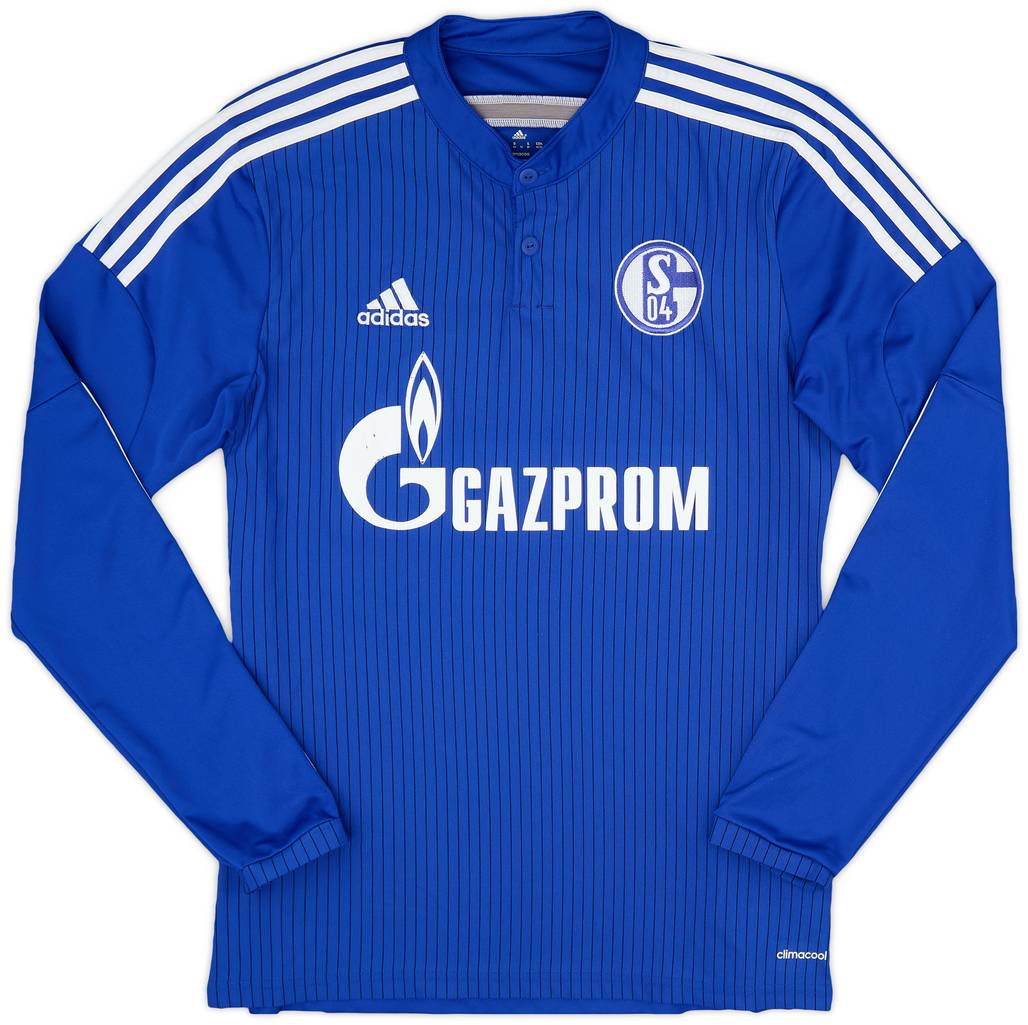 2014-16 Schalke Home L/S Shirt - 6/10 - (M)