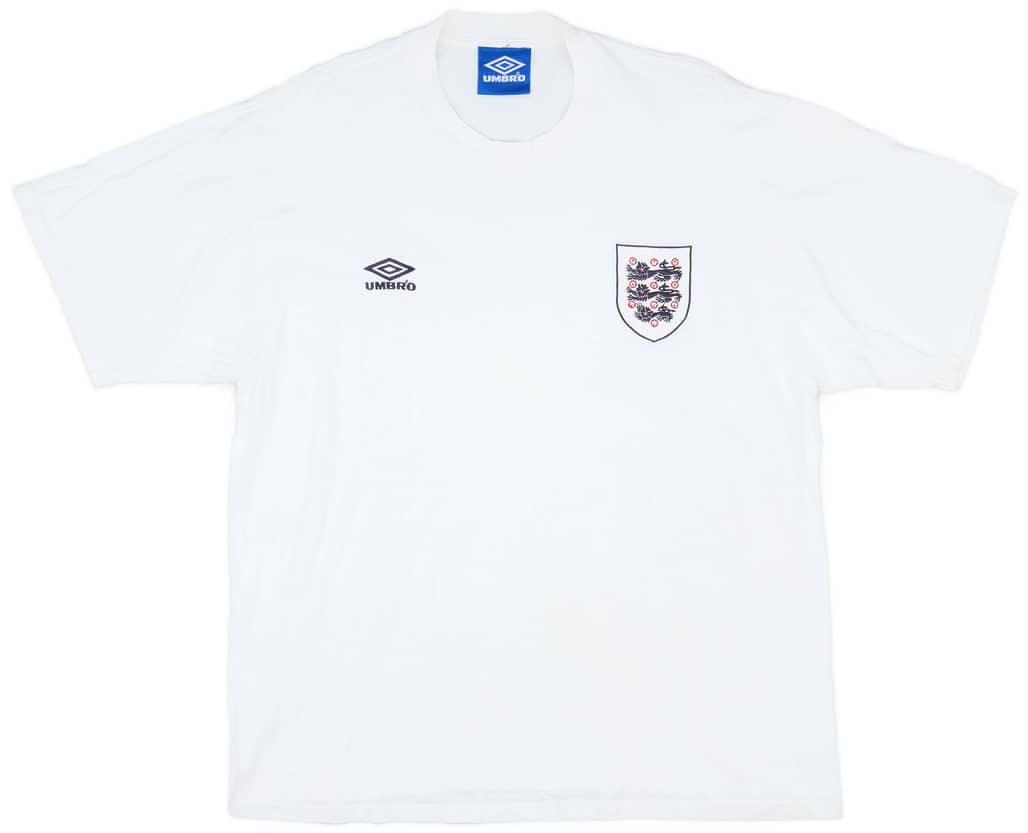 1990s England Umbro Cotton Tee - 8/10 - (L)