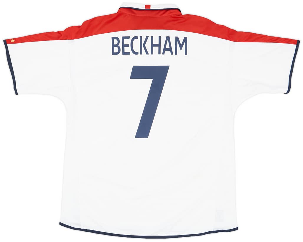 2003-05 England Home Shirt Beckham #7 - 6/10 - (XXL)