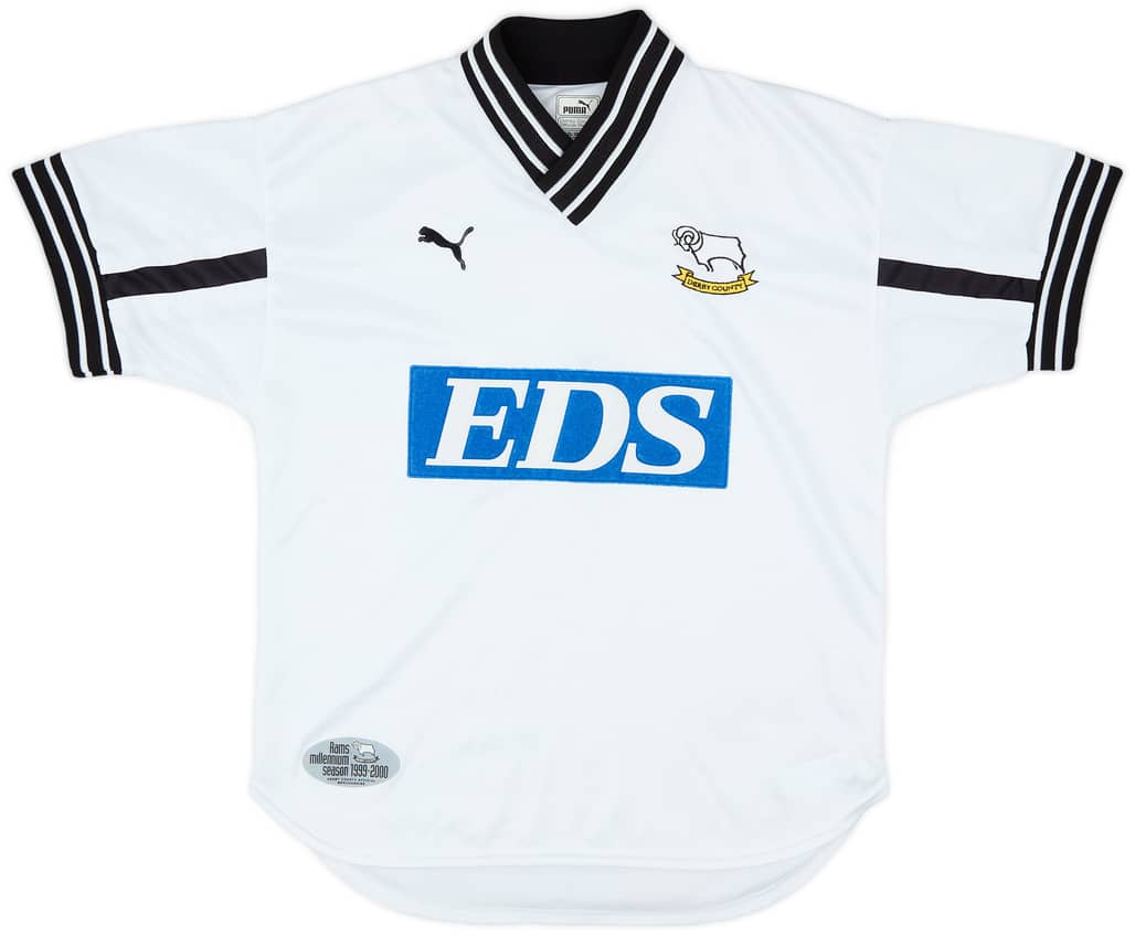 1999-01 Derby County Home Shirt - 8/10 - (M.Boys)
