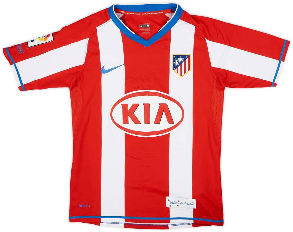 2007-08 Atletico Madrid Home Shirt - 9/10 - (M.Boys)