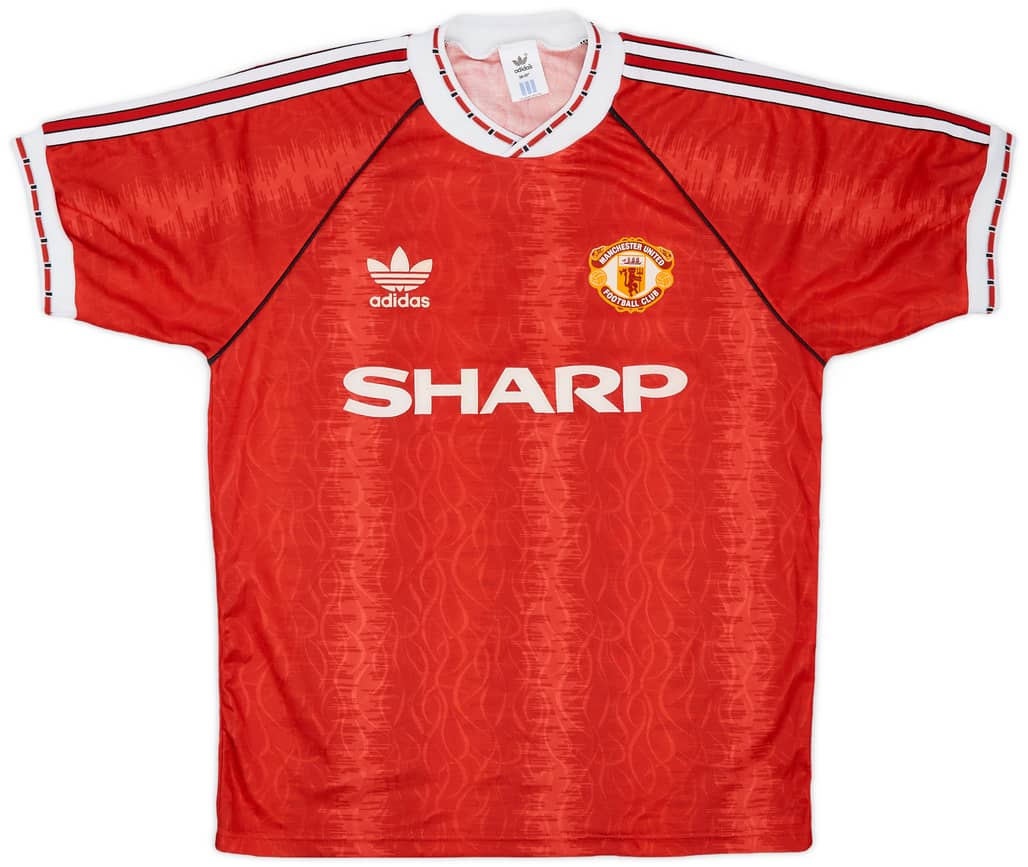 1990-92 Manchester United Home Shirt - 10/10 - (M)