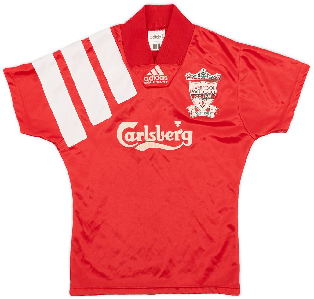 1992-93 Liverpool Centenary Home Shirt - 8/10 - (S.Boys)