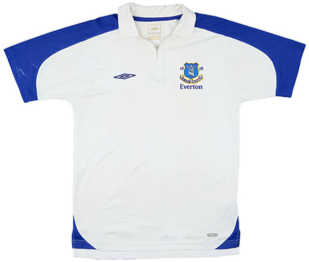 2005-06 Everton Umbro 1/4 Zip Polo Shirt - 6/10 - (S)