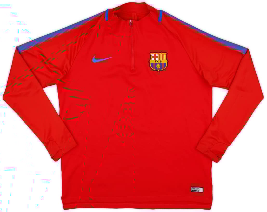 2017-18 Barcelona Nike 1/4 Zip Training Top - 7/10 - (L)