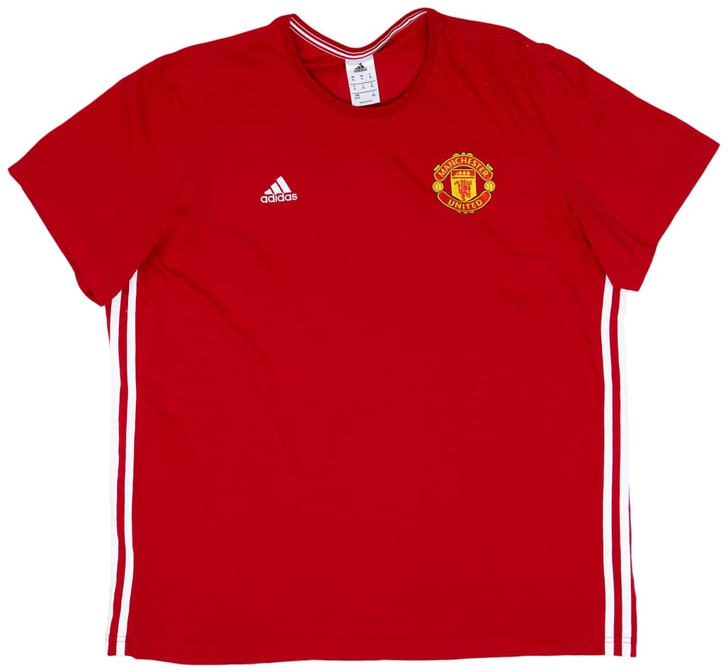 2016-17 Manchester United adidas Cotton Tee - 9/10 - (XL)