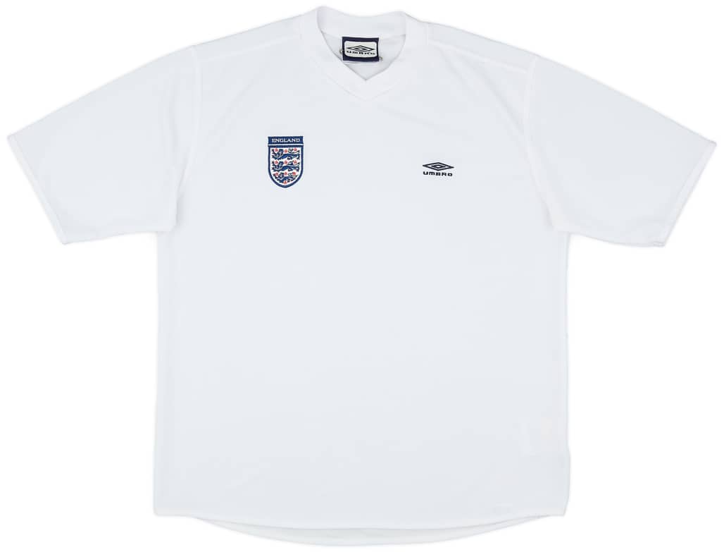 2001-02 England Umbro Training Shirt - 9/10 - (XL)