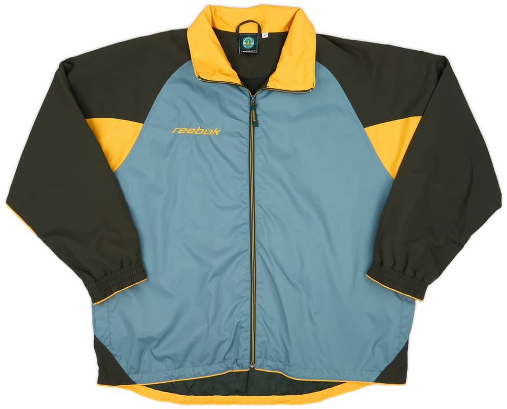 2002-03 Sporting CP Reebok Track Jacket - 9/10 - (L)