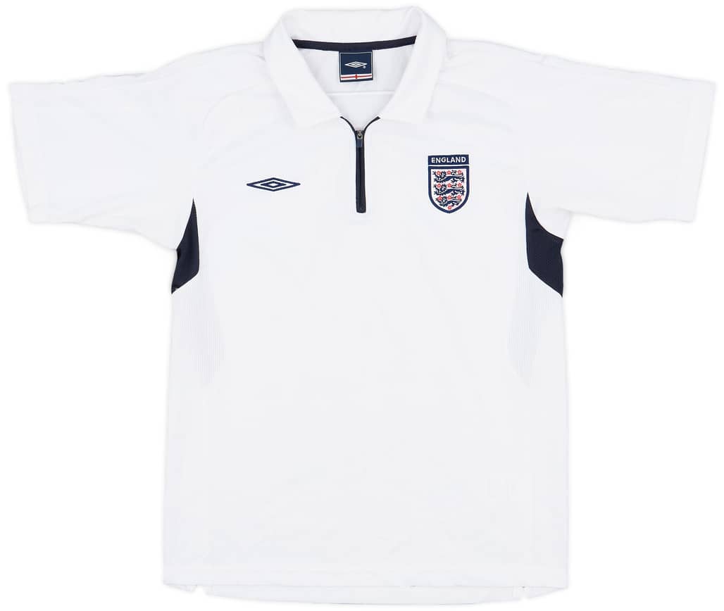 2004-05 England Umbro 1/4 Zip Polo Shirt - 9/10 - (S)