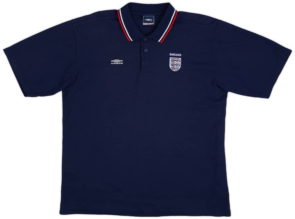 2002-03 England Umbro Polo Shirt - 8/10 - (XL)