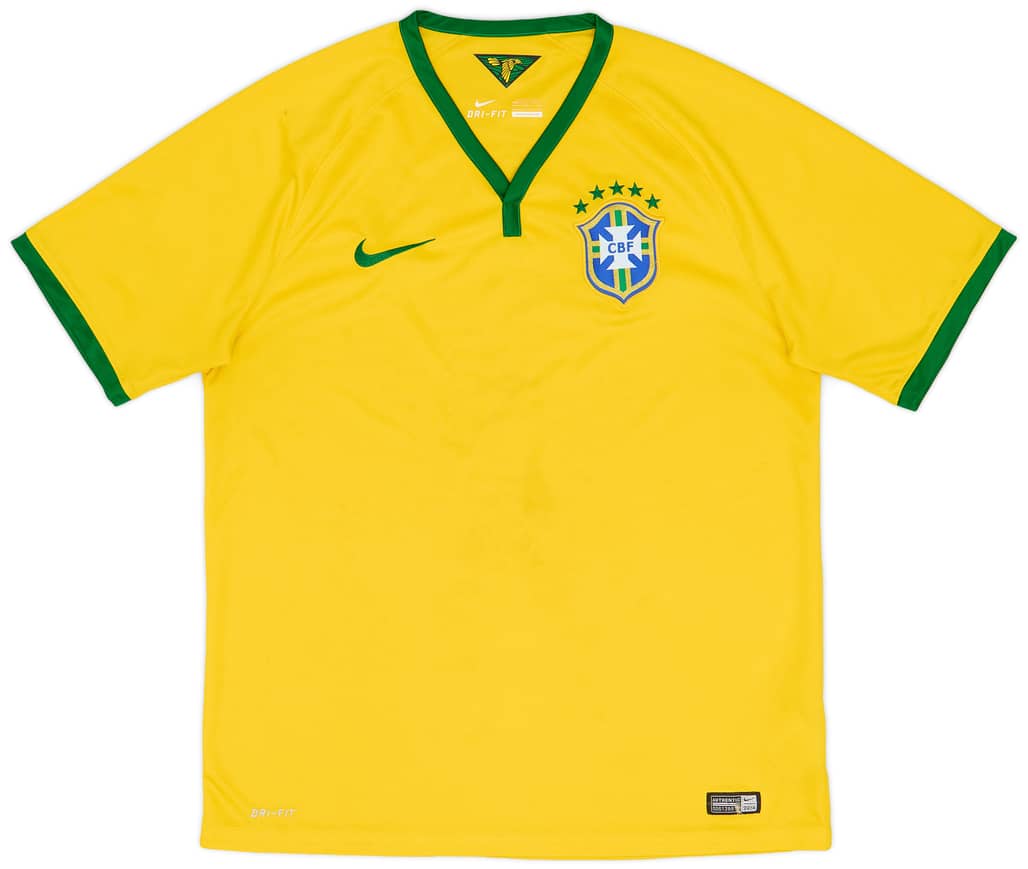 2014-15 Brazil Home Shirt - 7/10 - (L)