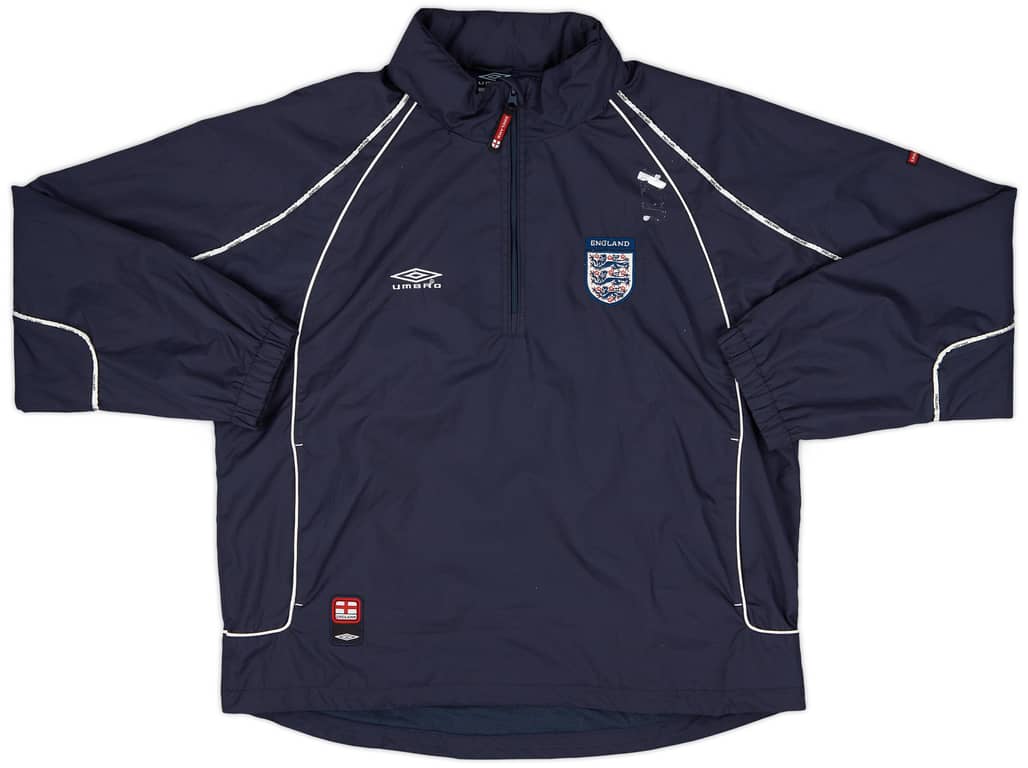 2004-06 England Umbro 1/4 Zip Hooded Rain Jacket - 5/10 - (L)