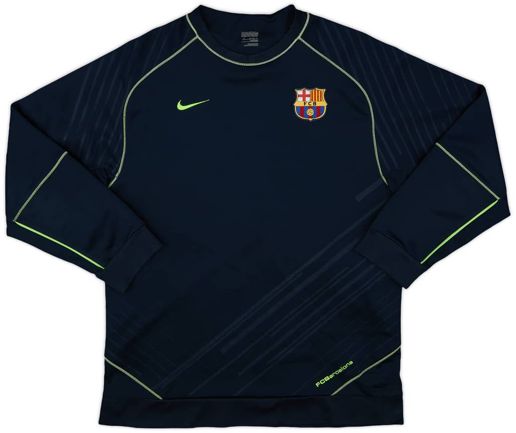 2007-08 Barcelona Nike Sweat Top - 9/10 - (XL.Boys)