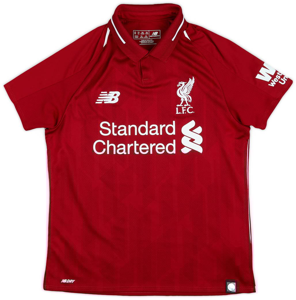2018-19 Liverpool Home Shirt - 10/10 - (M.Boys)