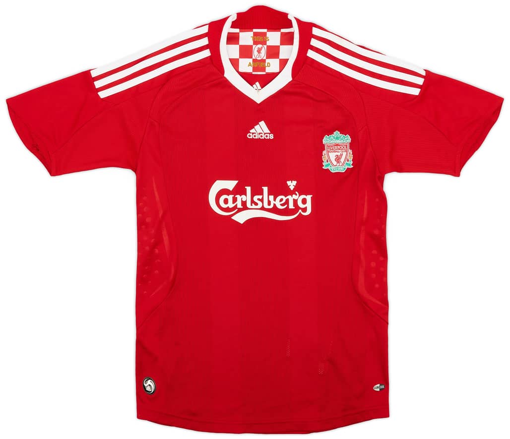 2008-10 Liverpool Home Shirt - 8/10 - (M.Boys)