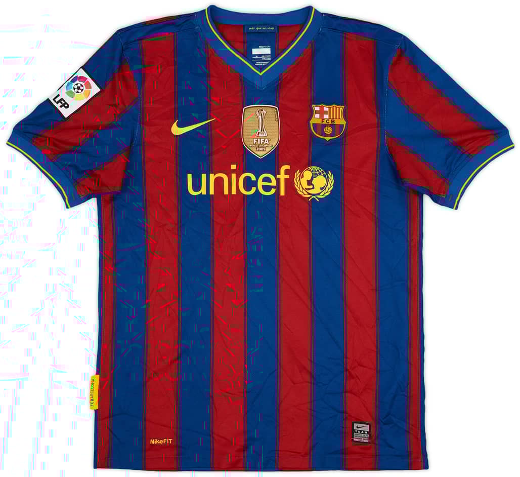 2009-10 Barcelona Home Shirt - 8/10 - (XL.Boys)