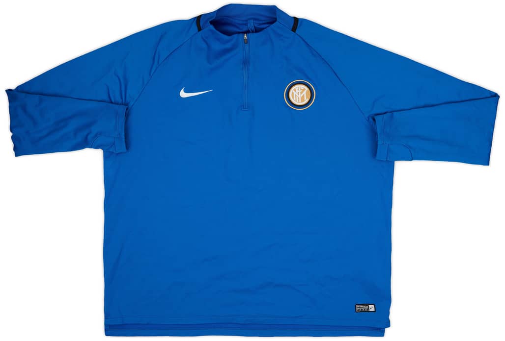 2017-18 Inter Milan Nike 1/4 Zip Drill Top - 9/10 - (XXL)