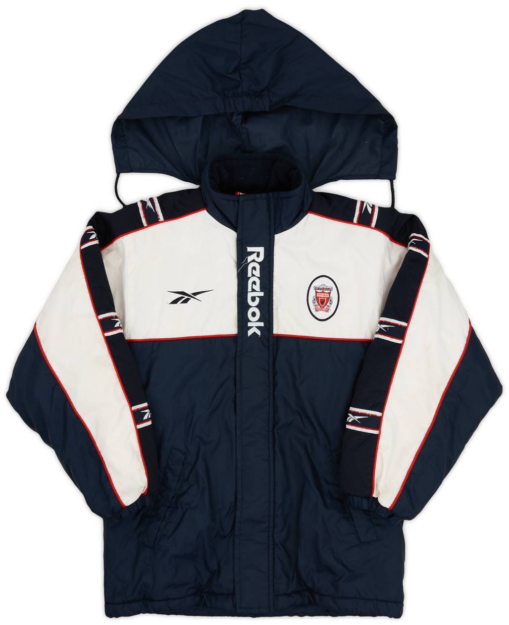 1998-99 Liverpool Reebok Padded Bench Coat - 6/10 - (L.Boys)