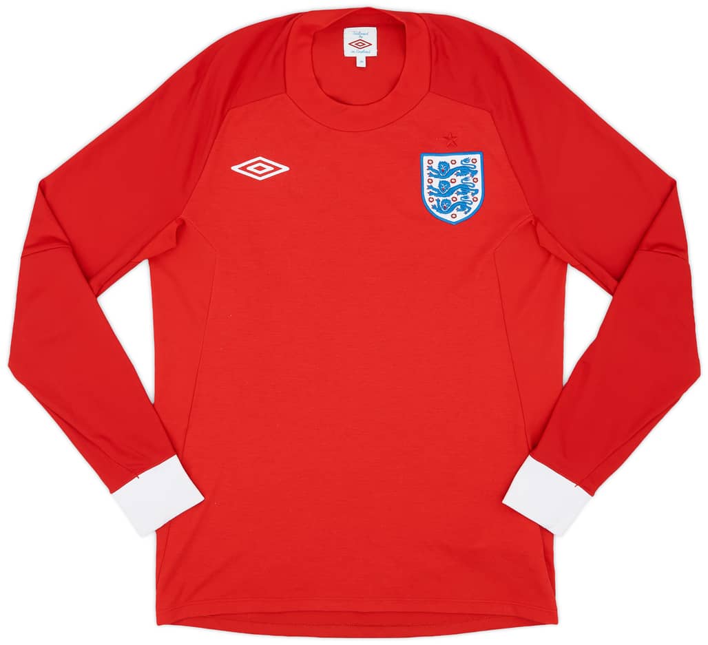 2010-11 England Away L/S Shirt - 9/10 - (S)